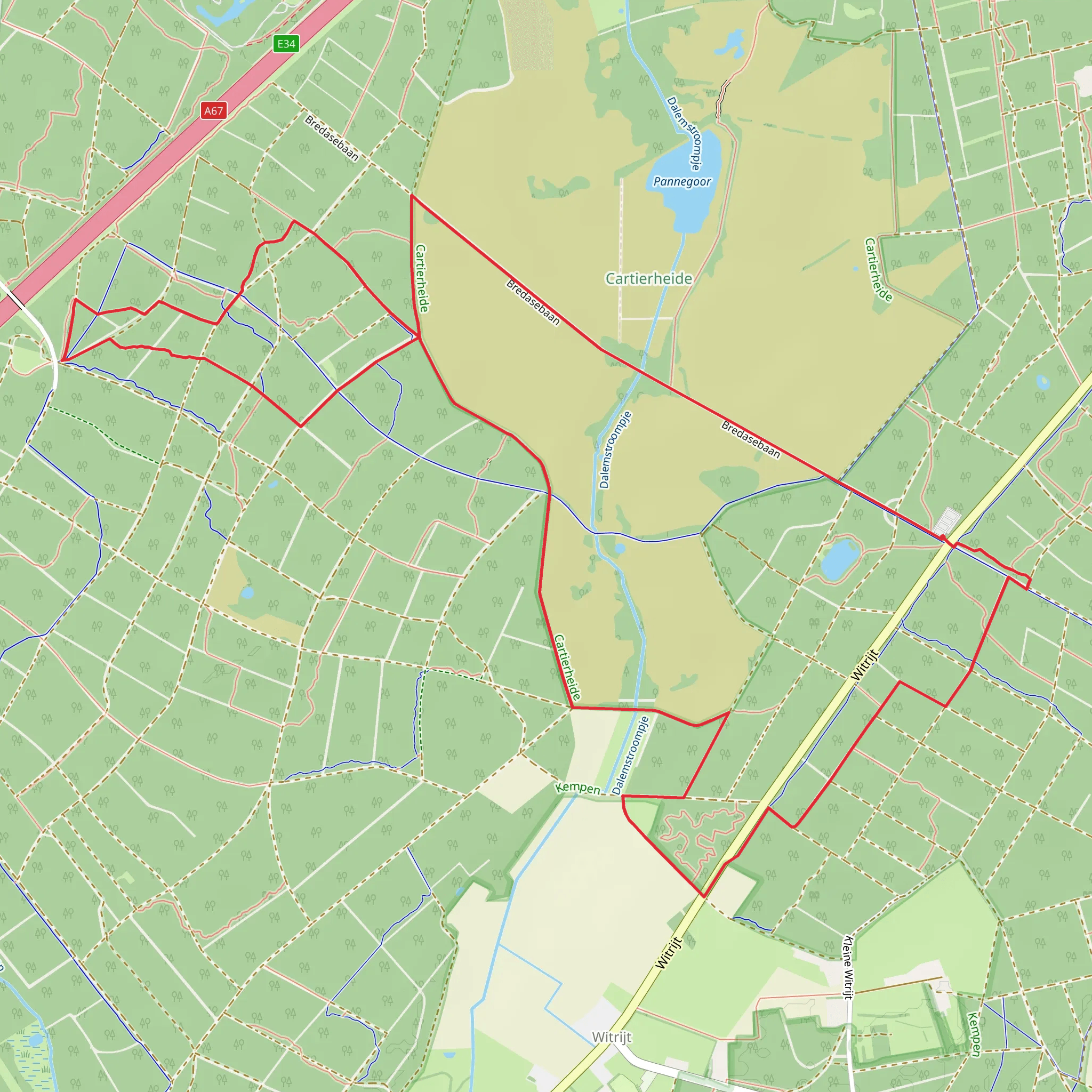 Hapertse Heide and Landgoed Pals Loop mobile static map