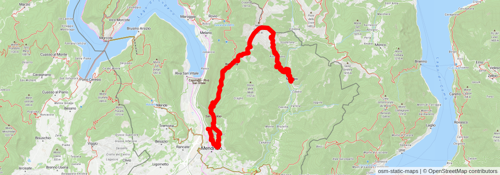 Sentiero Lago di Lugano stage 10 Map