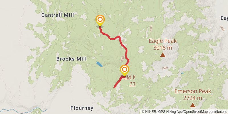 Mill Creek South Trail stage 2 Map
