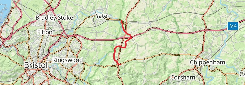 Cotswold Way 11-Day Moderate Tour (Hillwalk Tours) stage 8 Map