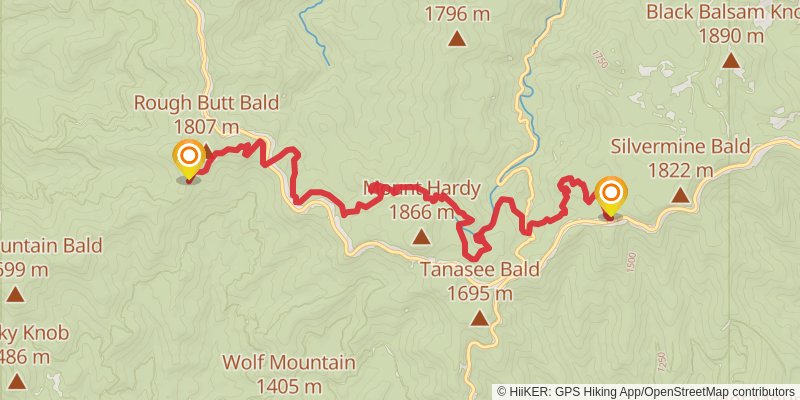 Mountains-to-Sea Trail stage 9 Map