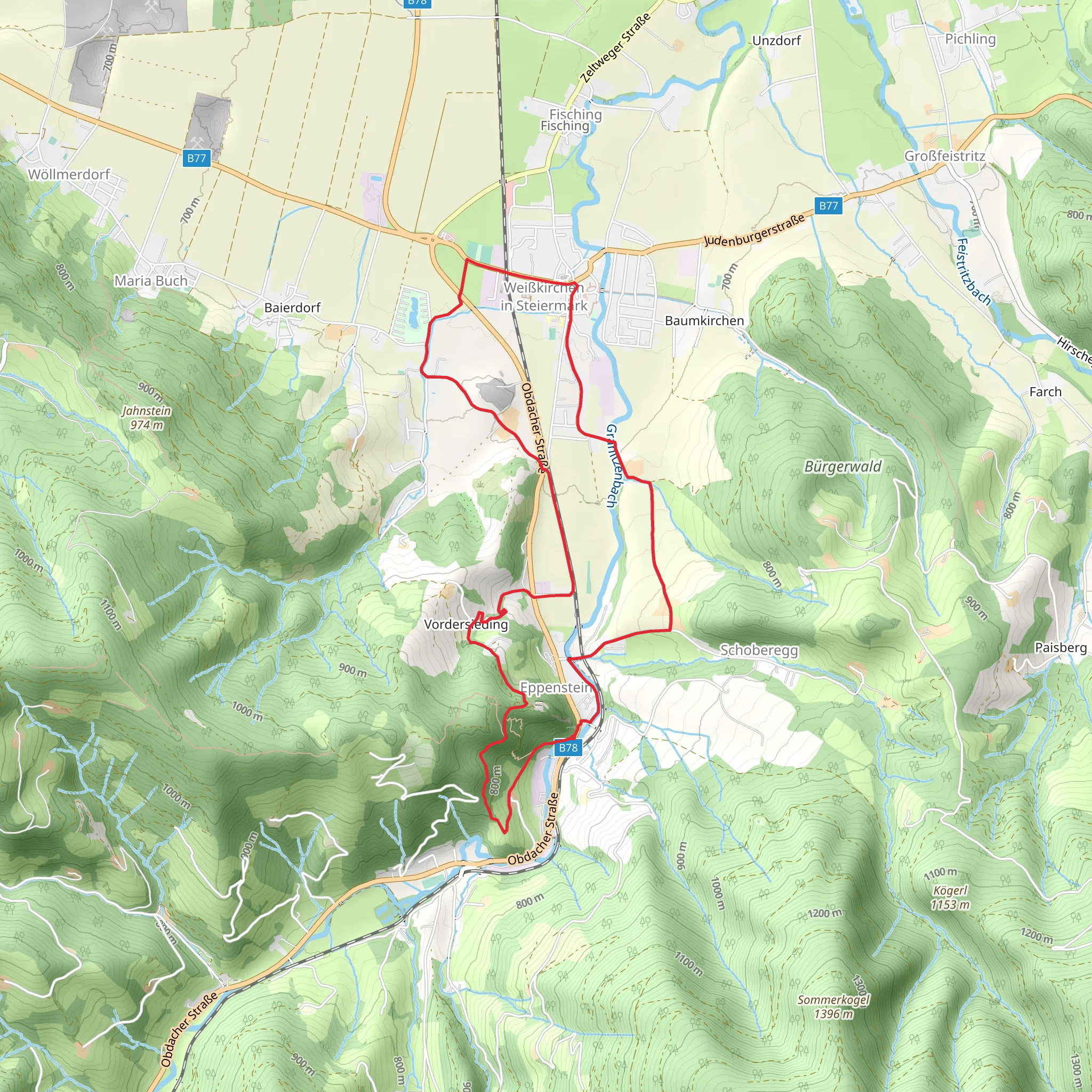 Rund um die Ruine Eppenstein mobile static map