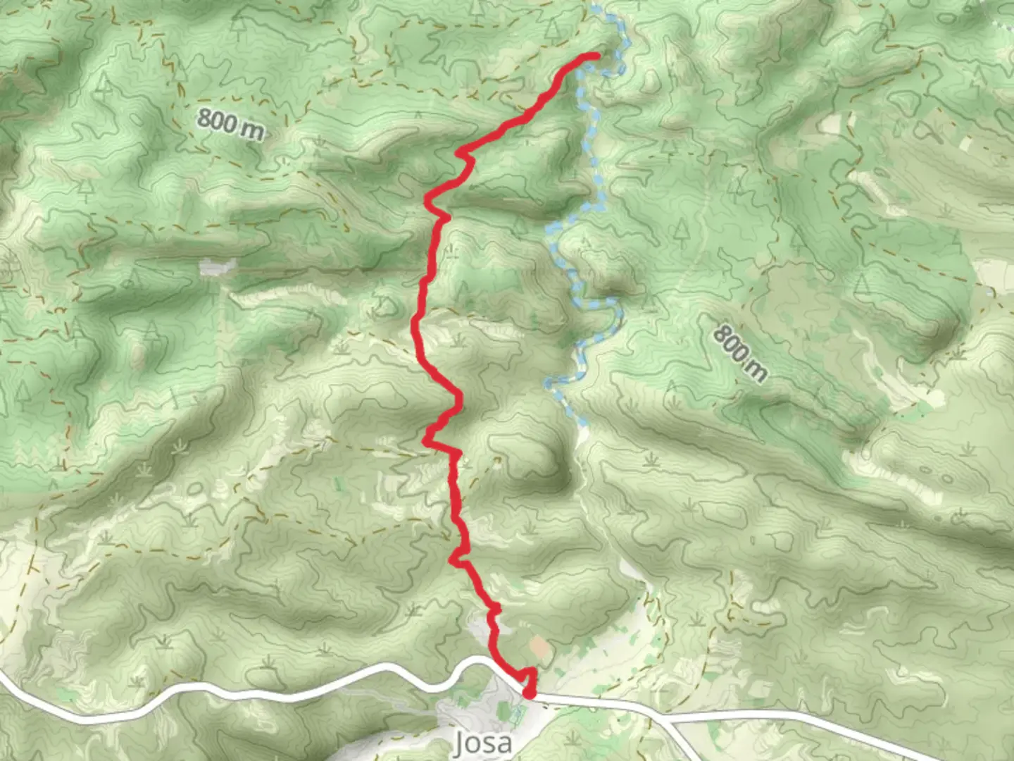 An image depicting the trail Josa - The Old Sickle PR TE 103 and its surrounding area.