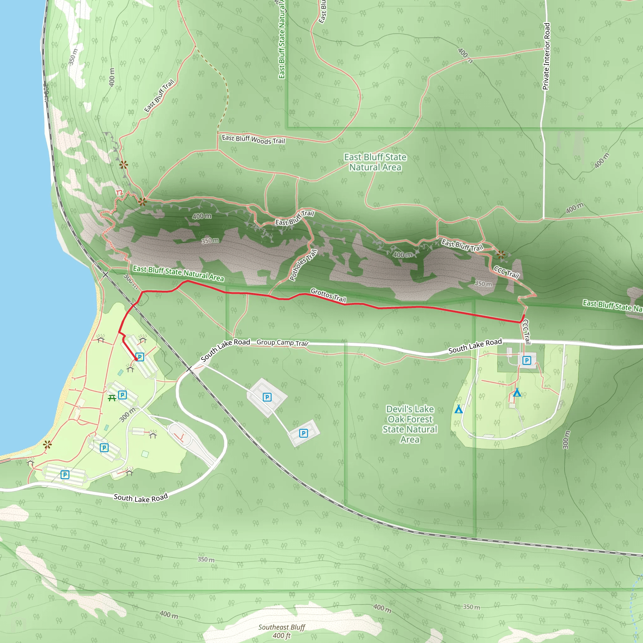 Grottos Trail mobile static map