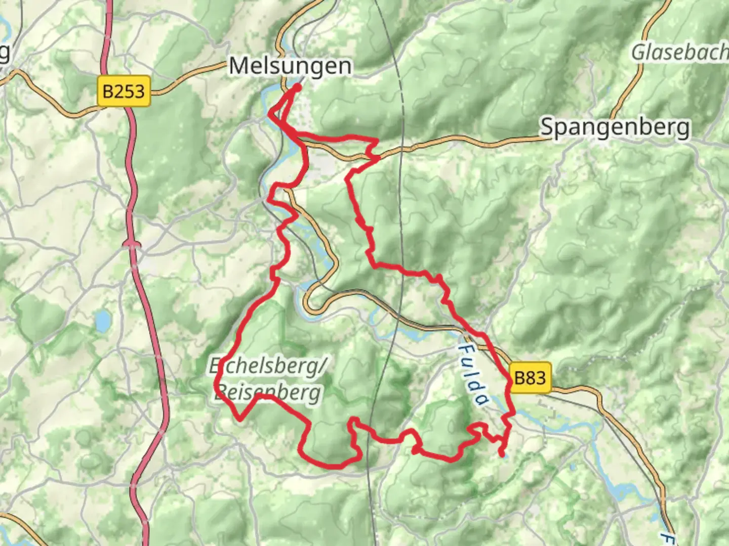 An image depicting the trail Karl Wolfram Weg and Freiher von Seebachweg Loop and its surrounding area.