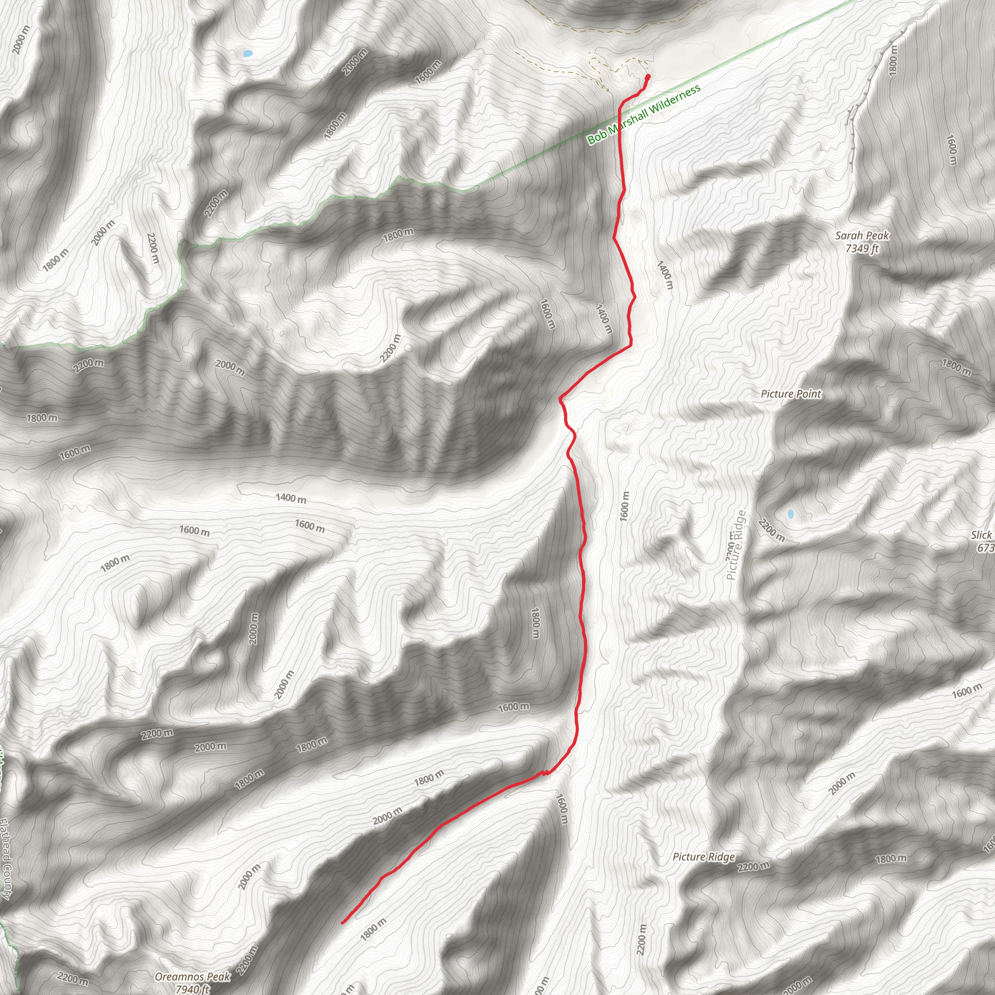 Trickle Creek via Gorge Creek Trail mobile static map