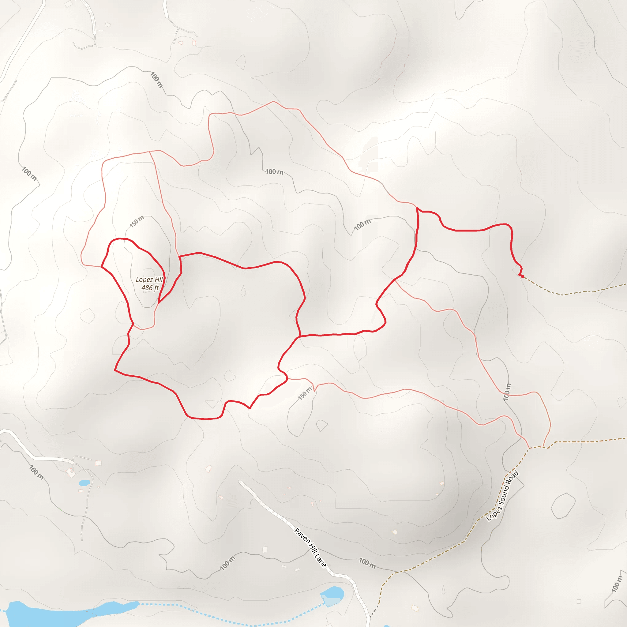 Loop around Lopez Hill mobile static map