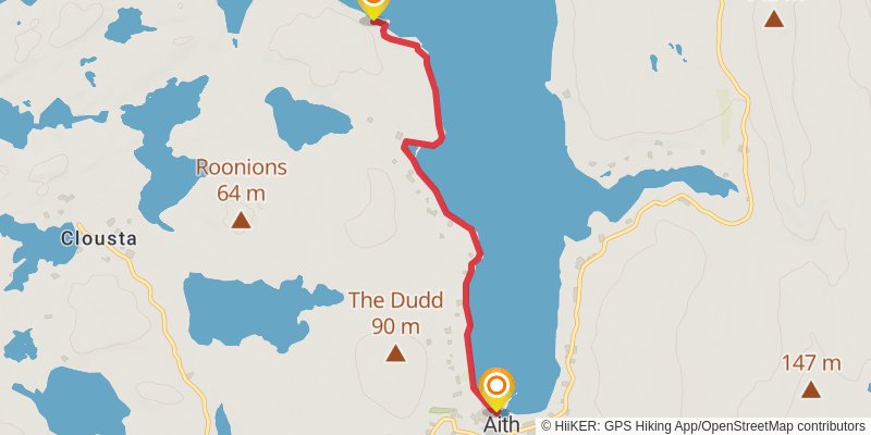 Coastal Walk of Shetland - West stage 24 Map