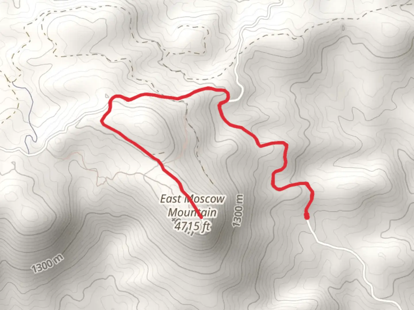 An image depicting the trail East Moscow Mountain and its surrounding area.