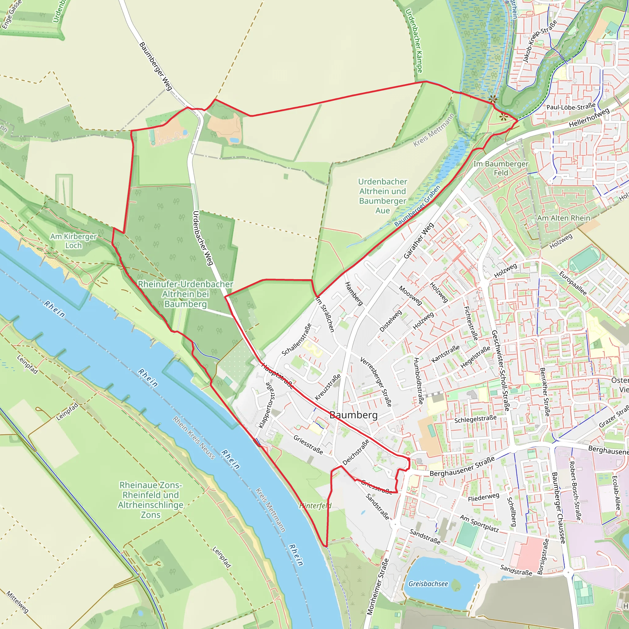 Baumberg Loop mobile static map