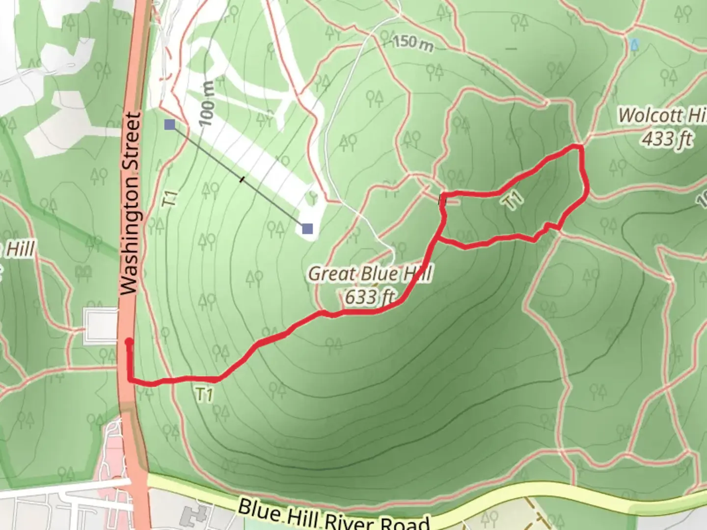 An image depicting the trail North Skyline and South Skyline short Loop Trail and its surrounding area.