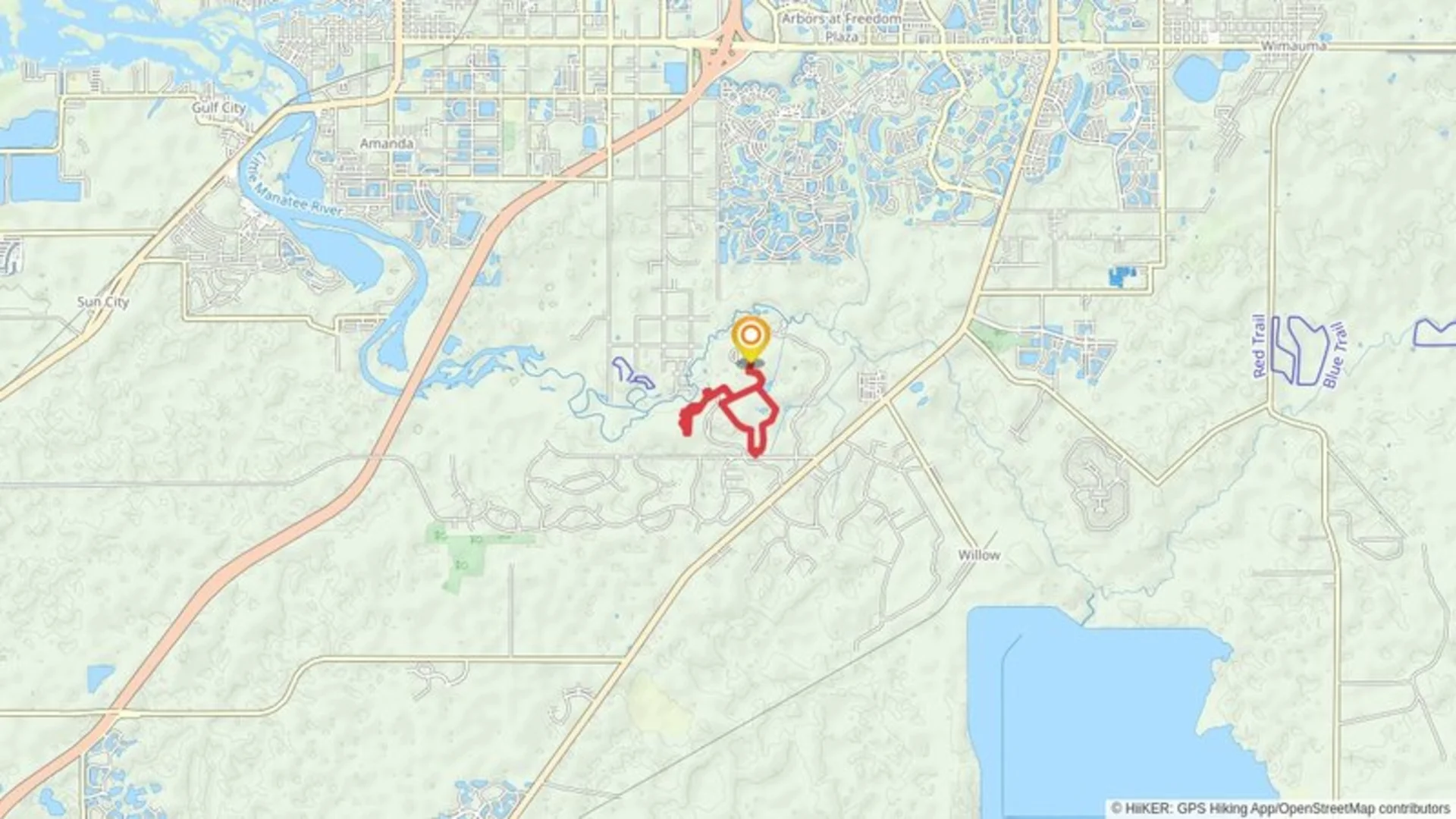 An image depicting the trail Youth Camping and Powerline Road Loop and its surrounding area.