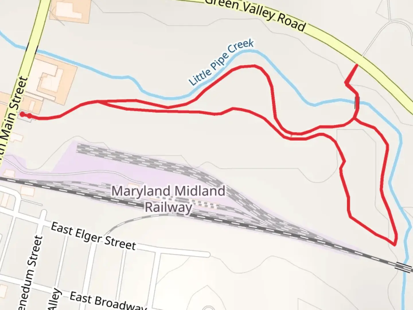 An image depicting the trail Little Pipe Creek Loop and its surrounding area.