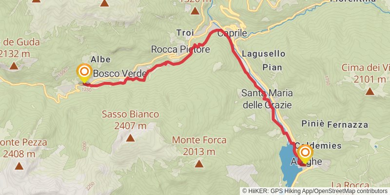 Dream Path - Traumpfad - Munich to Venice stage 22 Map