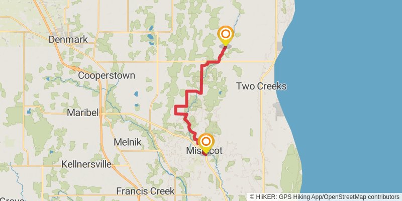Ice Age National Scenic Trail stage 81 Map