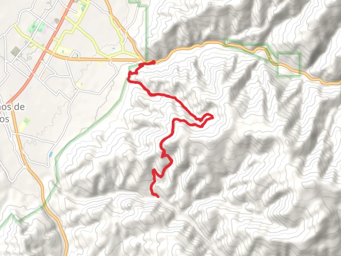 An image depicting the trail Ojitos Trail and its surrounding area.