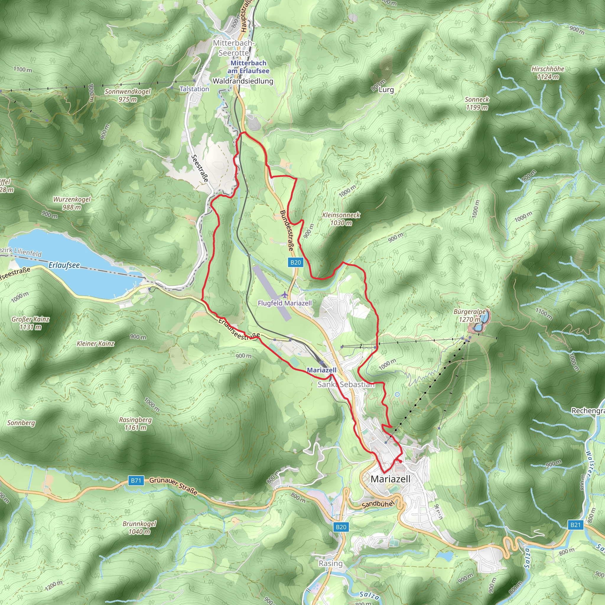 Mariazell Countryside Loop Hike mobile static map