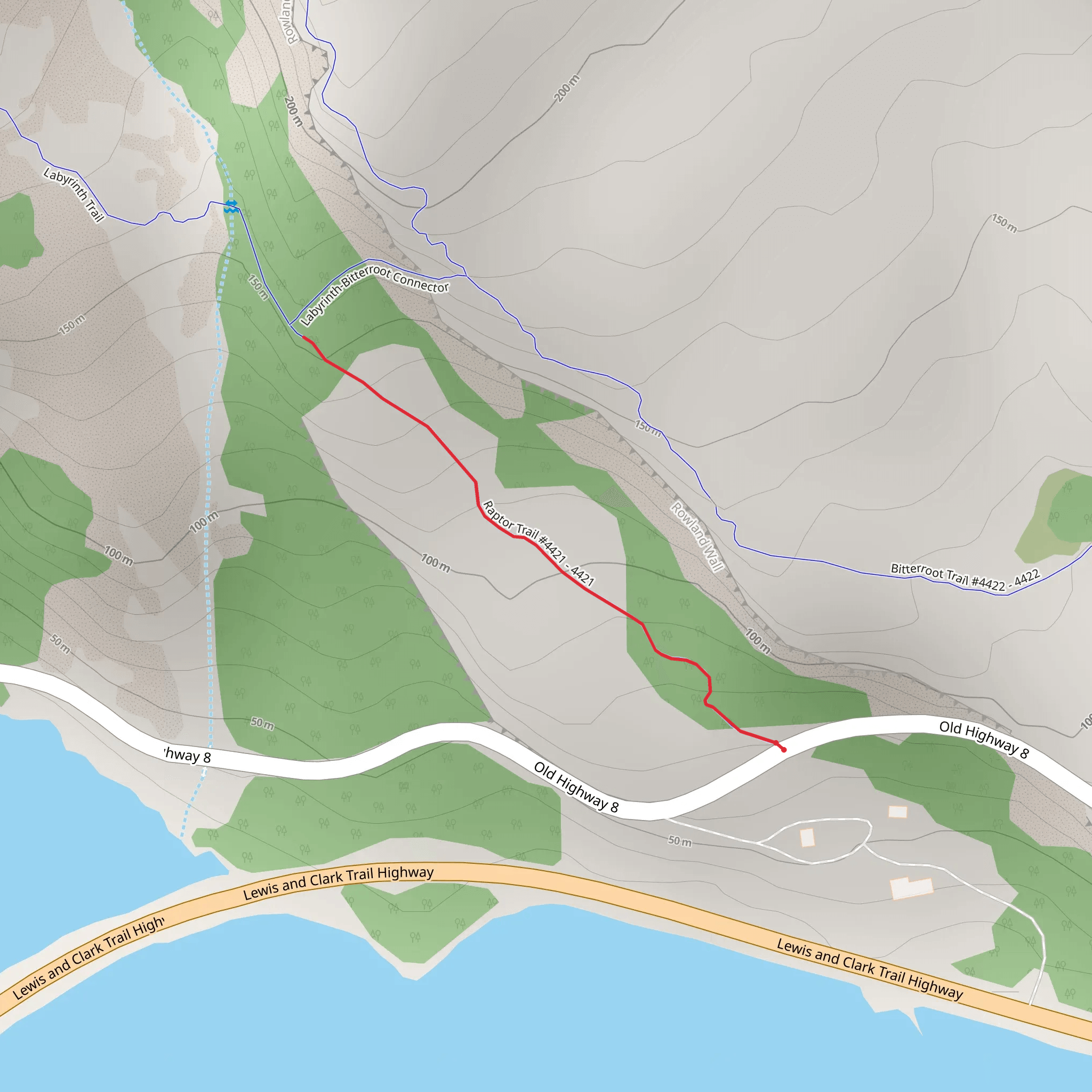 Raptor Trail mobile static map