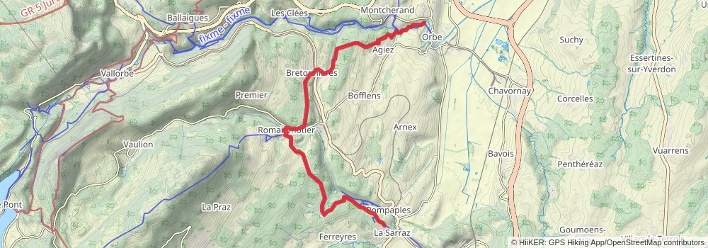 Via Francigena stage 55 Map