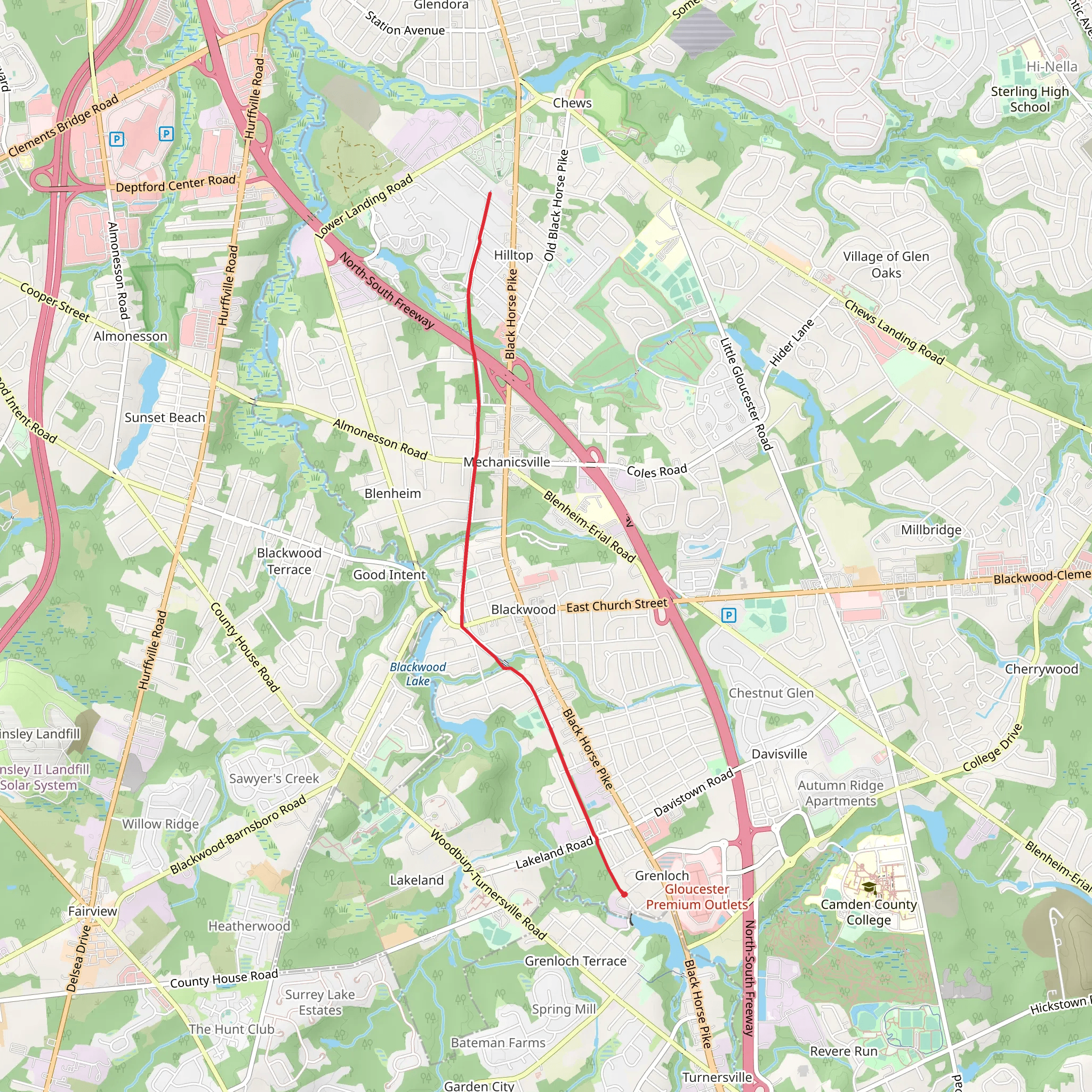 Gloucester Mount Eprhraim Trail mobile static map