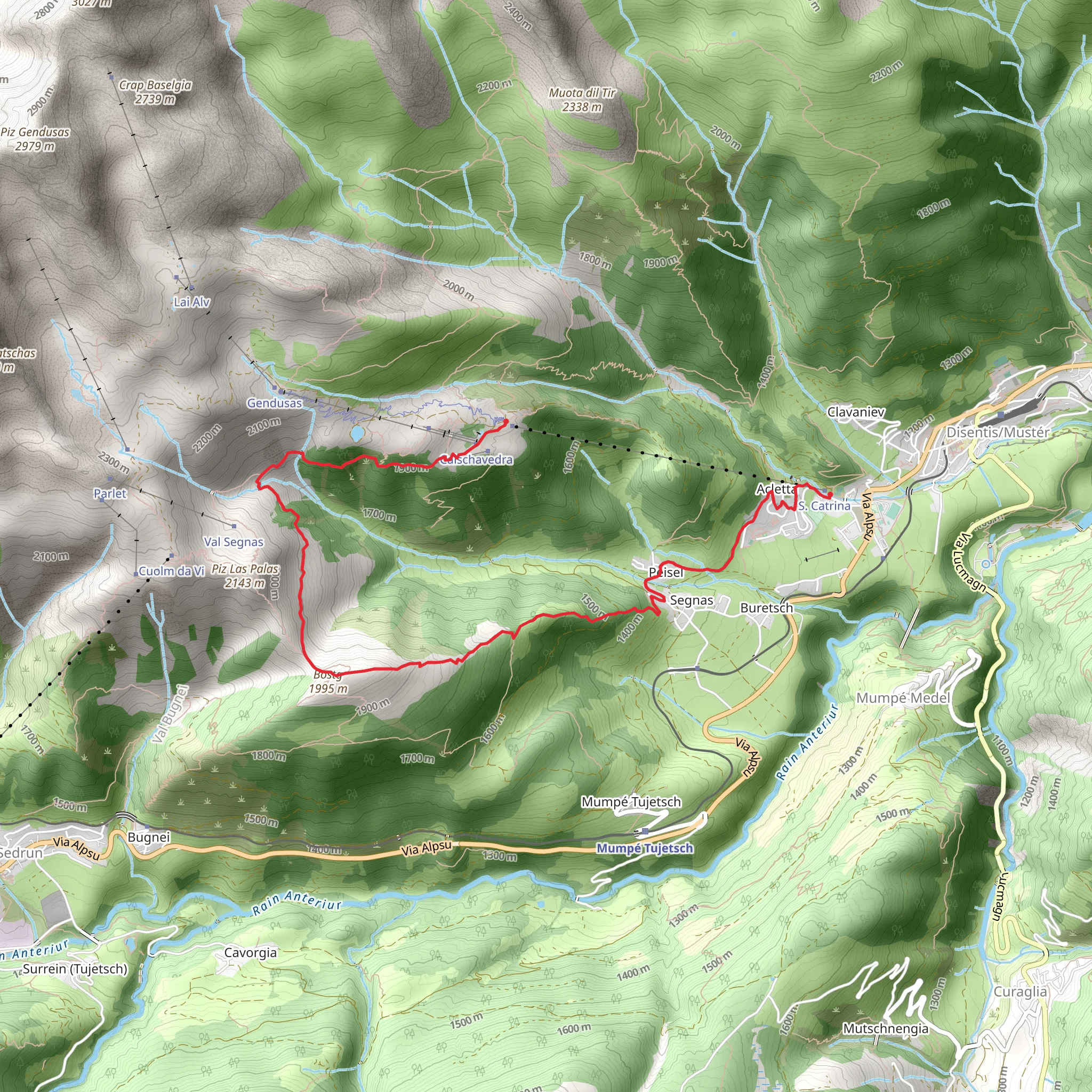Senda Pauli – Bostg Panorama Trail mobile static map