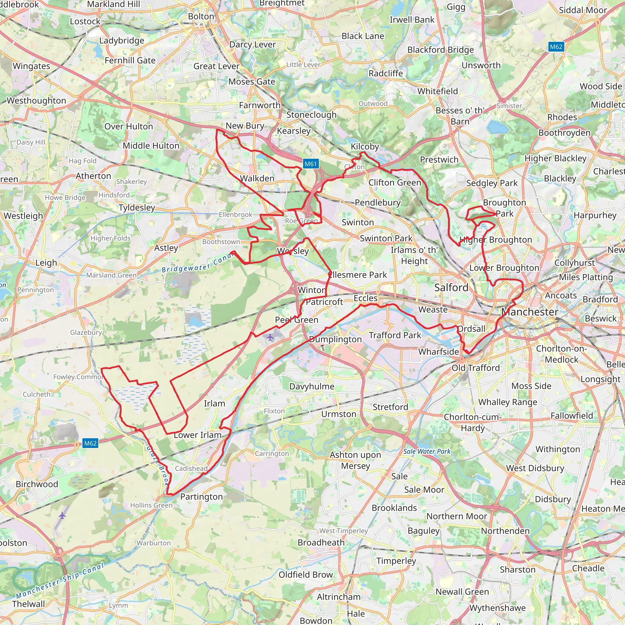 The Salford Trail mobile static map