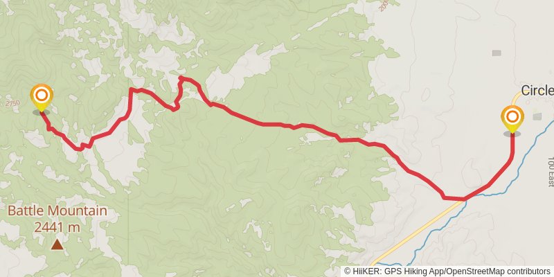 American Discovery Trail North Route stage 304 Map