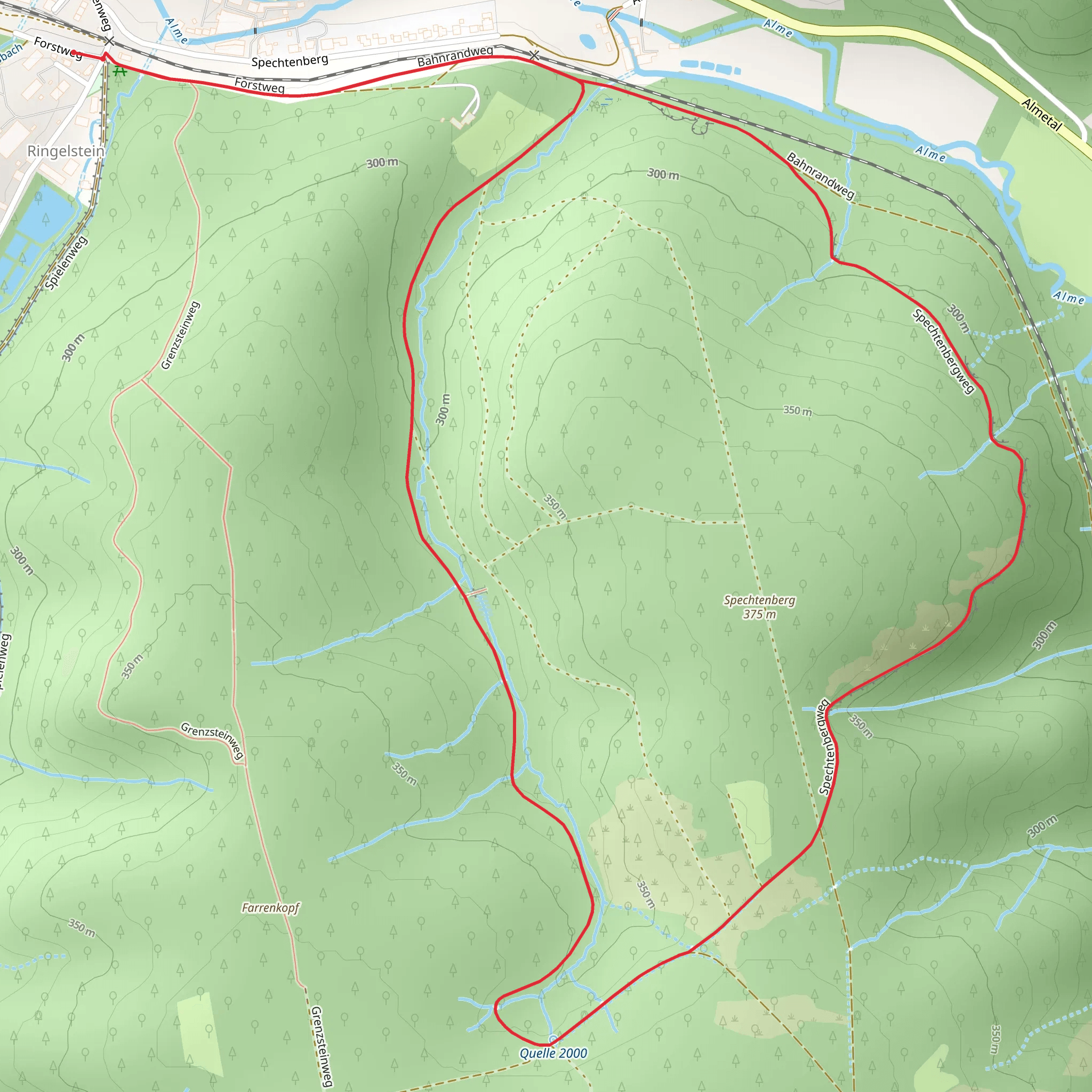 Spechtenberg Loop mobile static map