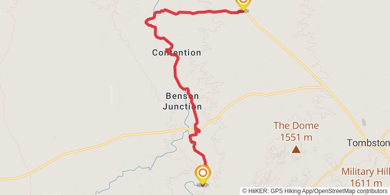 Sky Islands Traverse stage 3 Map