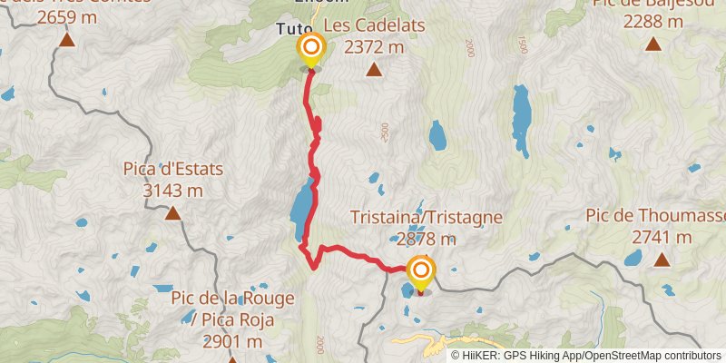 Haute Randonnée Pyrénéenne alt 10 Map