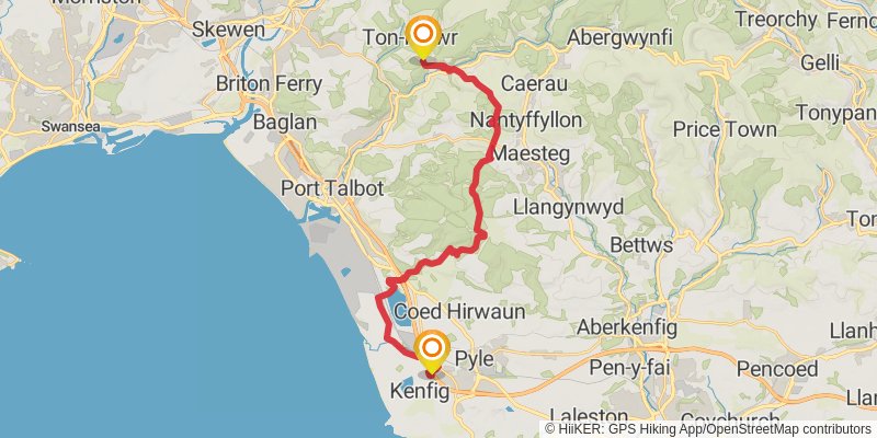 Celtic Way stage 13 Map