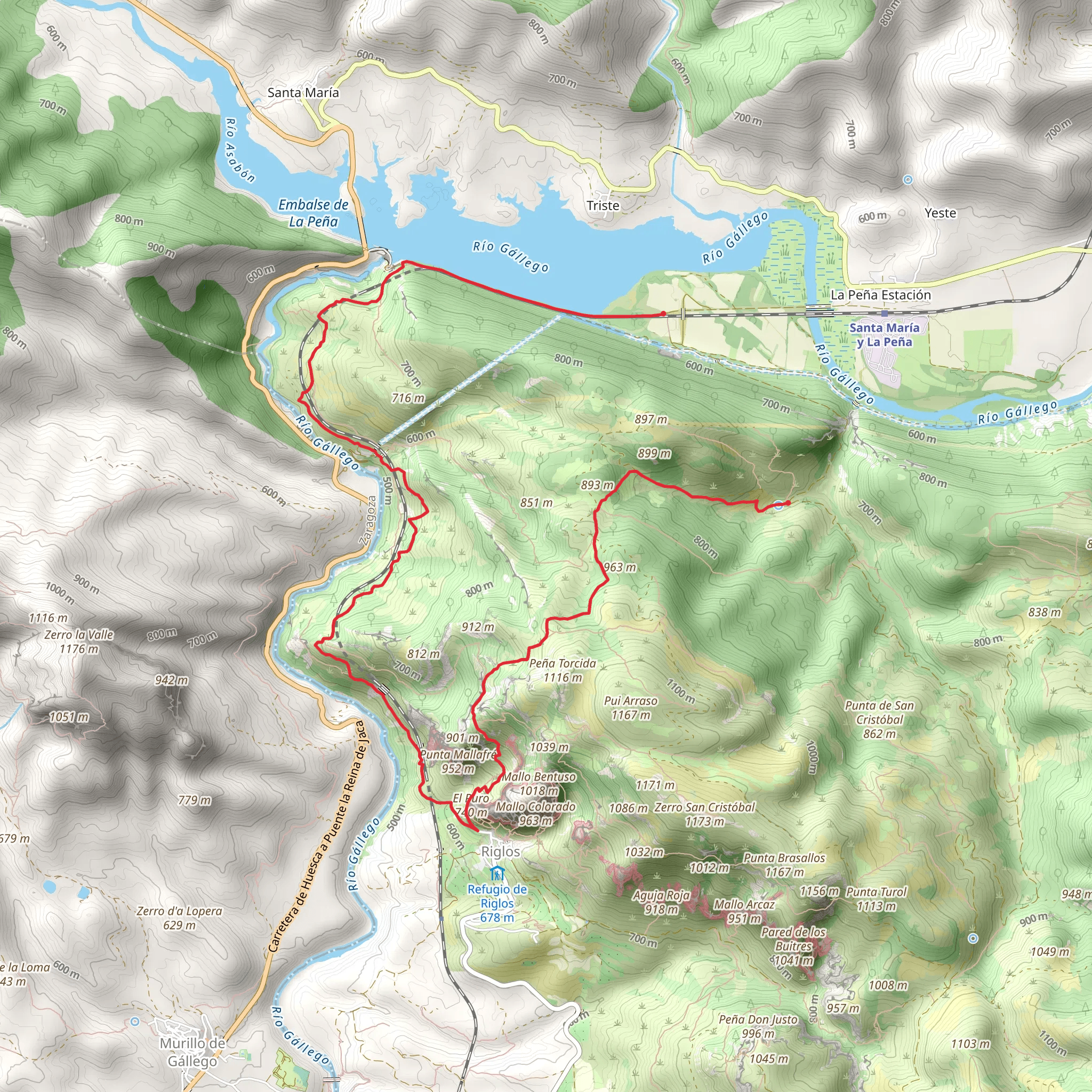 Pardine Escalete - GR 95 PR HU 98 mobile static map