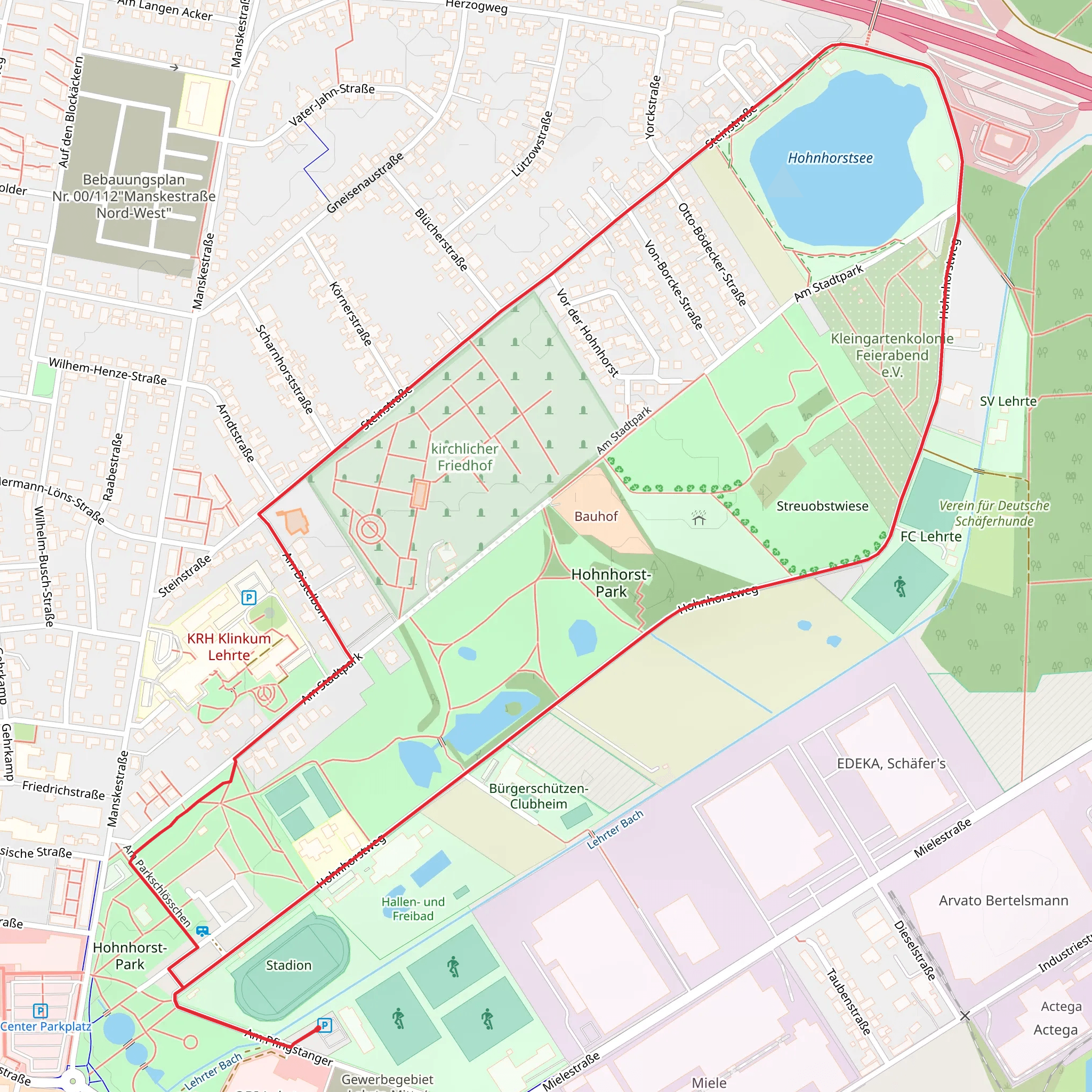Hohnhorstsee Loop via Hohnhorstweg mobile static map
