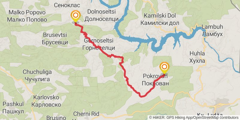 Sultans Trail stage 110 Map