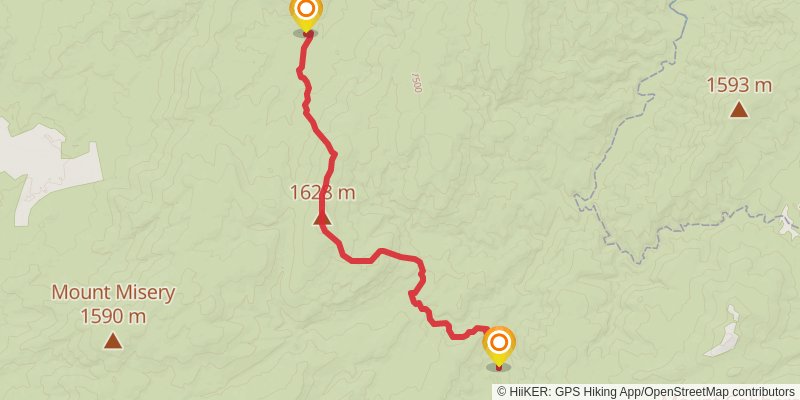 Australian Alps Walking Track stage 25 Map