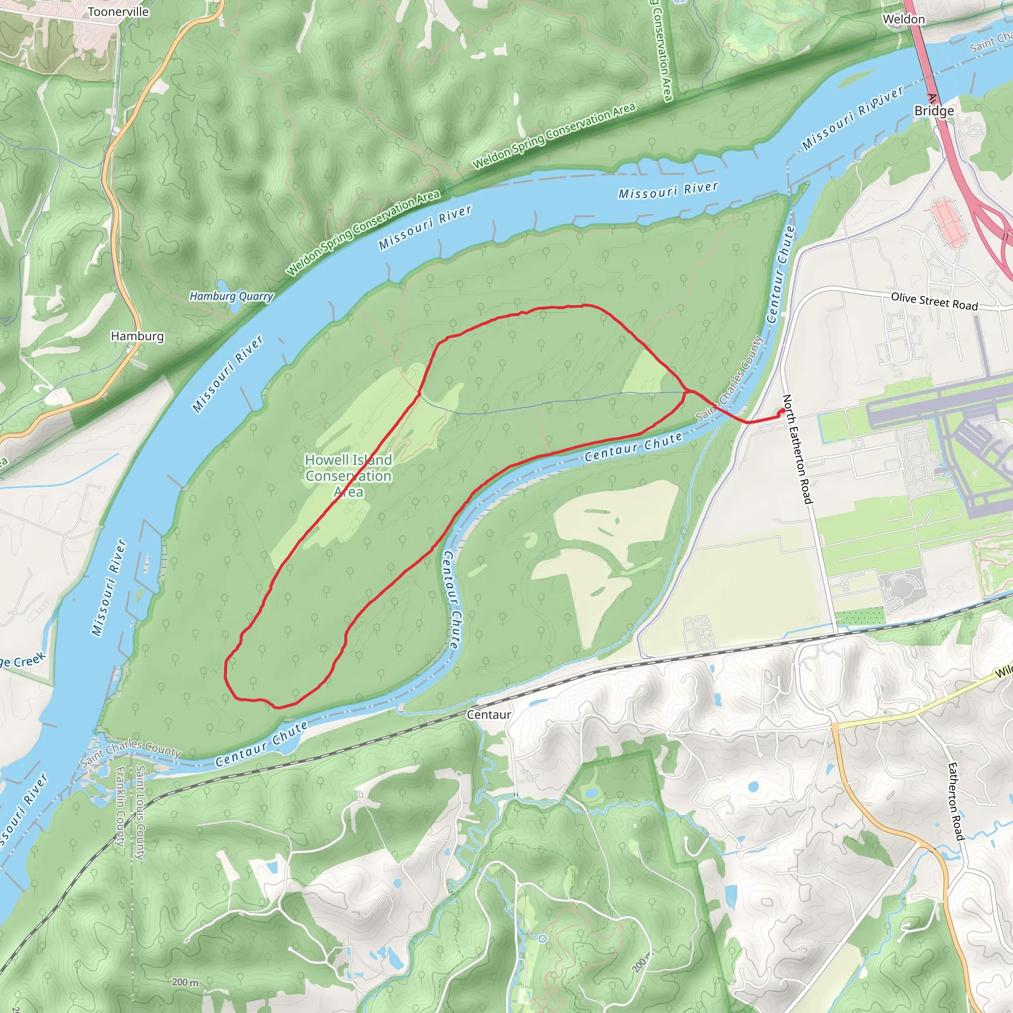 Centaur Chute Loop mobile static map