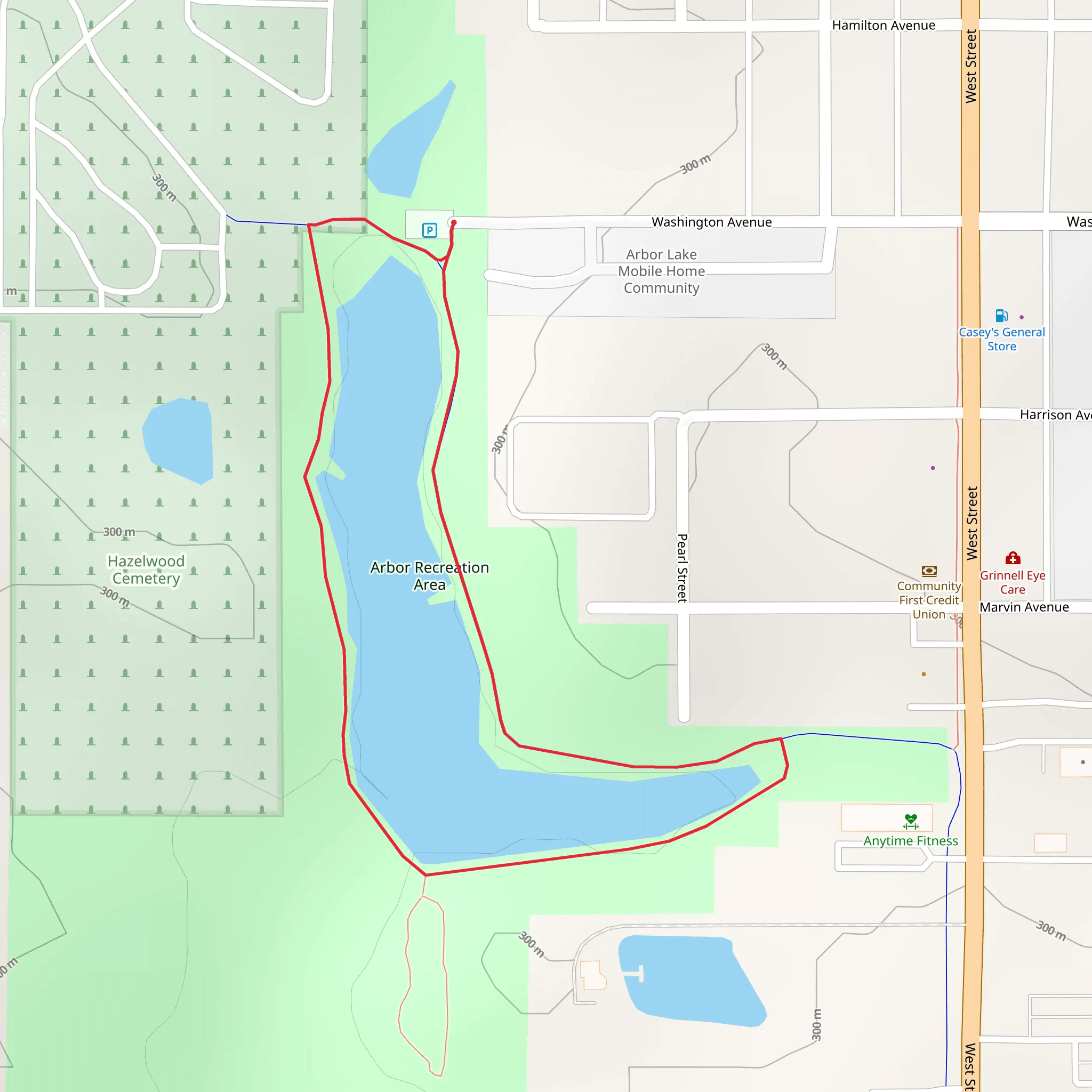 Lake Arbor Loop mobile static map