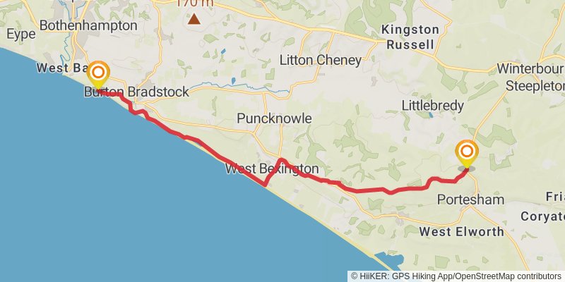 Dorset Loop from North Haven Point stage 11 Map