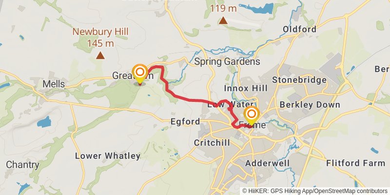 Mendip Way stage 5 Map