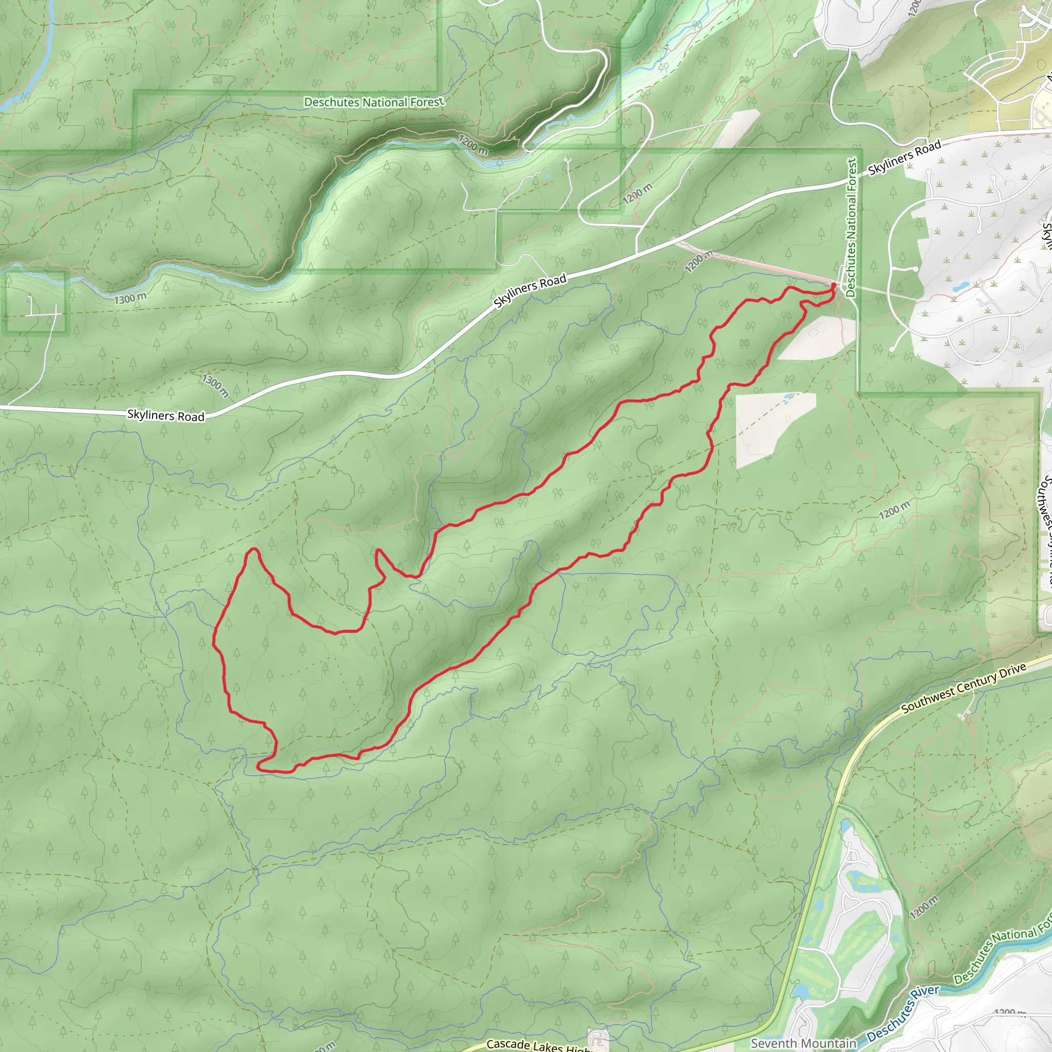 Kent's Trail and Phil's Loop Trail mobile static map
