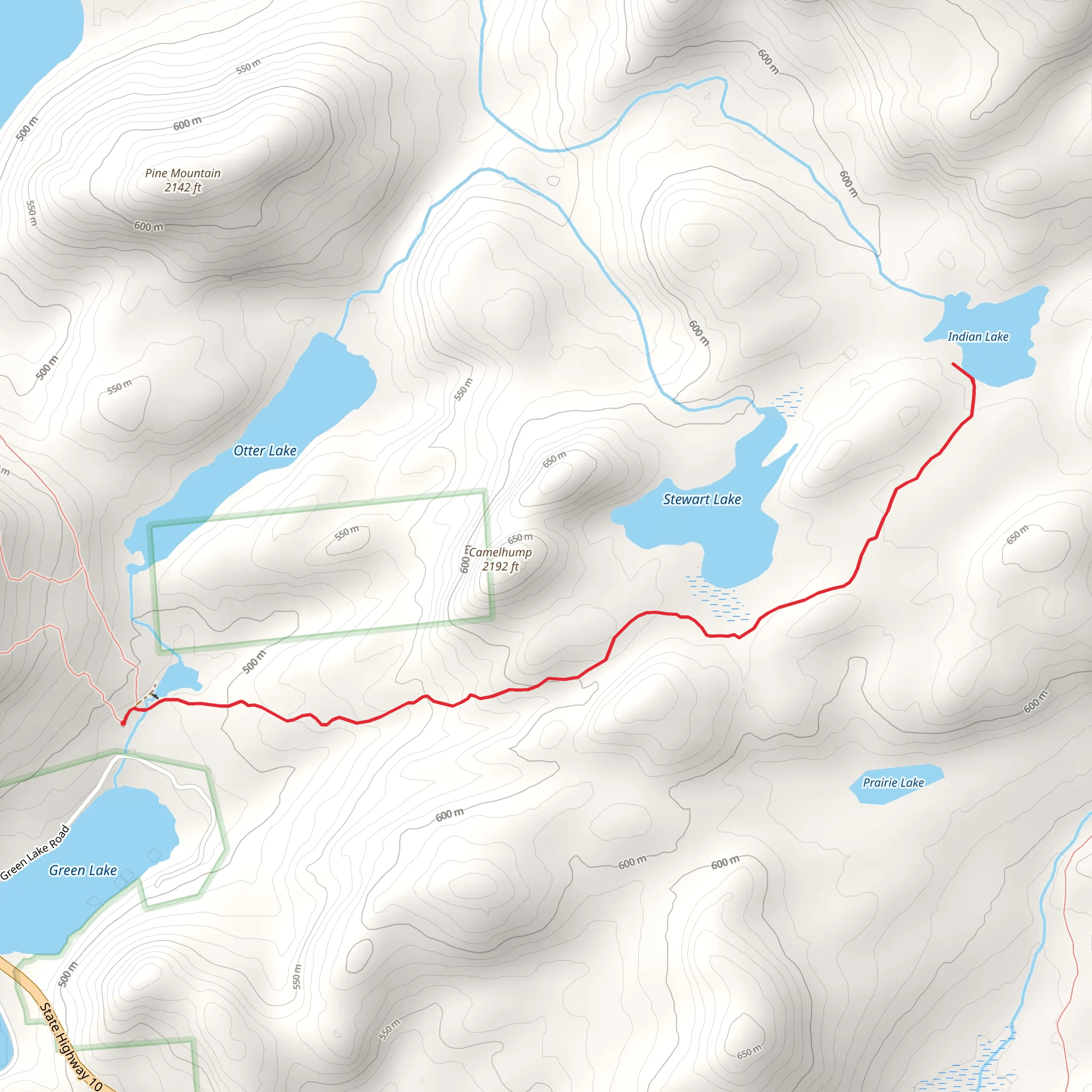 Stewart and Indian Lake Trail mobile static map