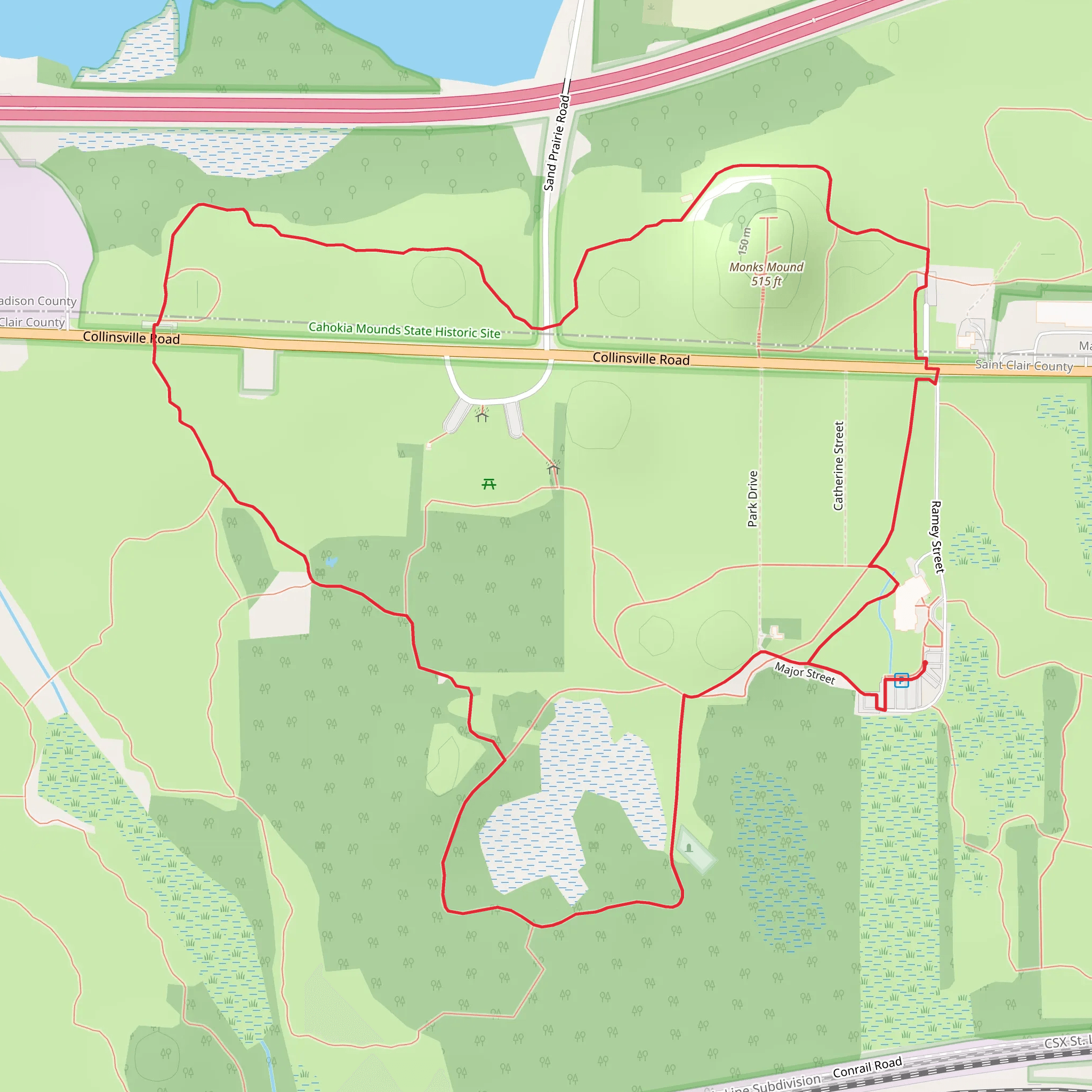 Monks Mound Loop mobile static map