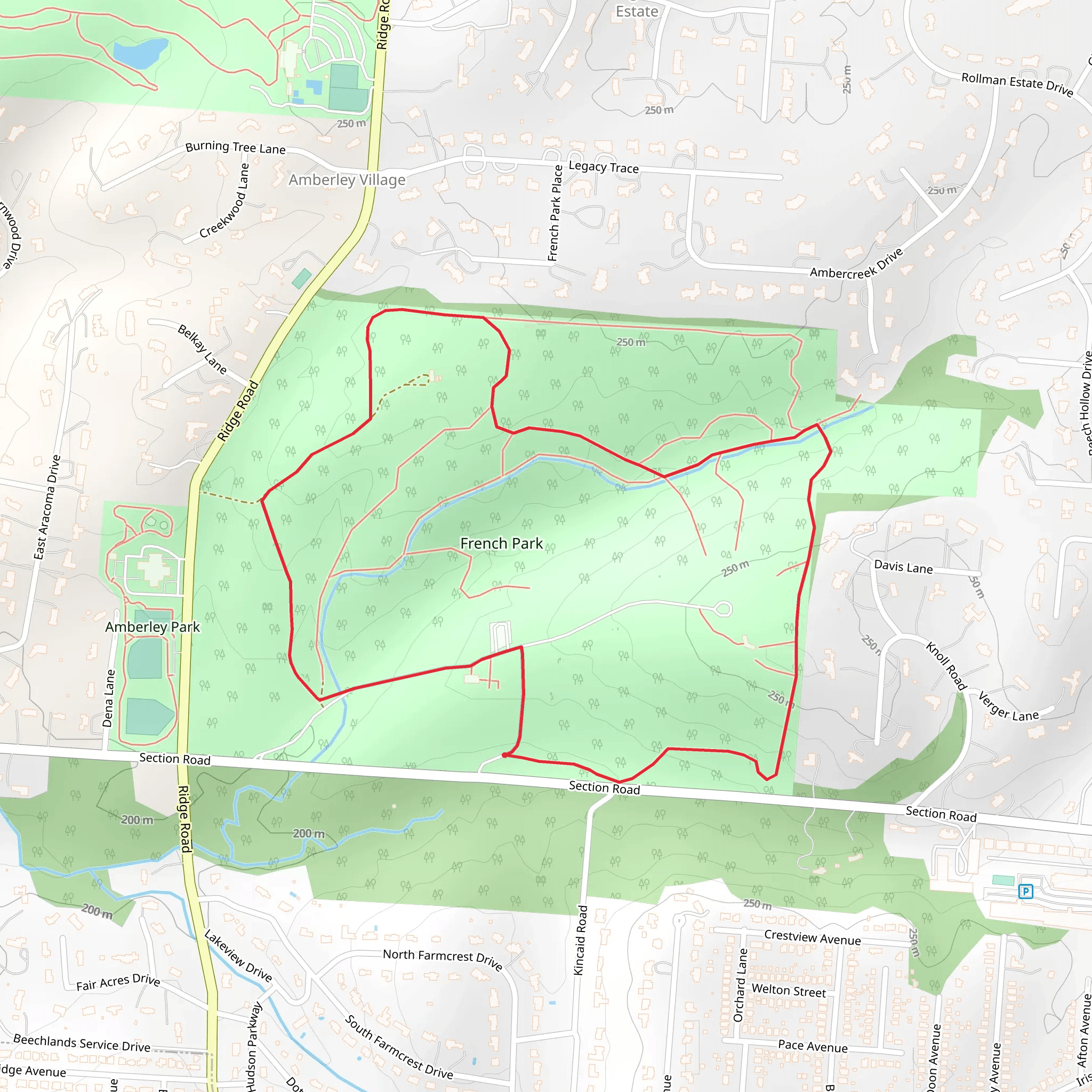 French Park Loop mobile static map