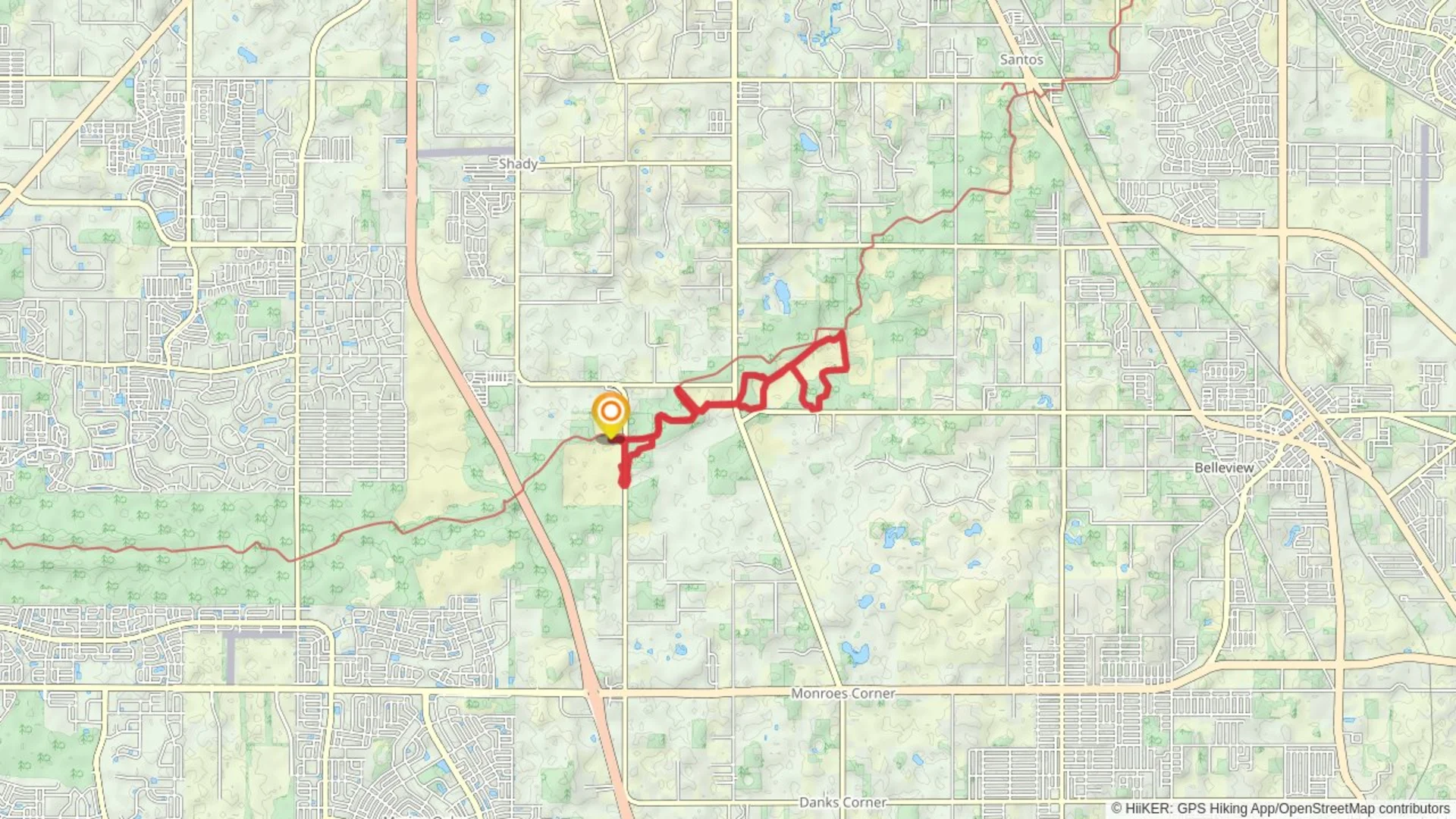 An image depicting the trail Cross Florida Greenway Loop and its surrounding area.