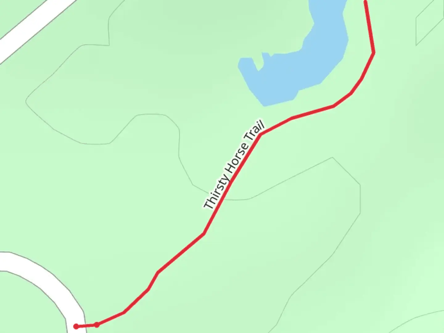 An image depicting the trail Thirsty Horse Trail and its surrounding area.
