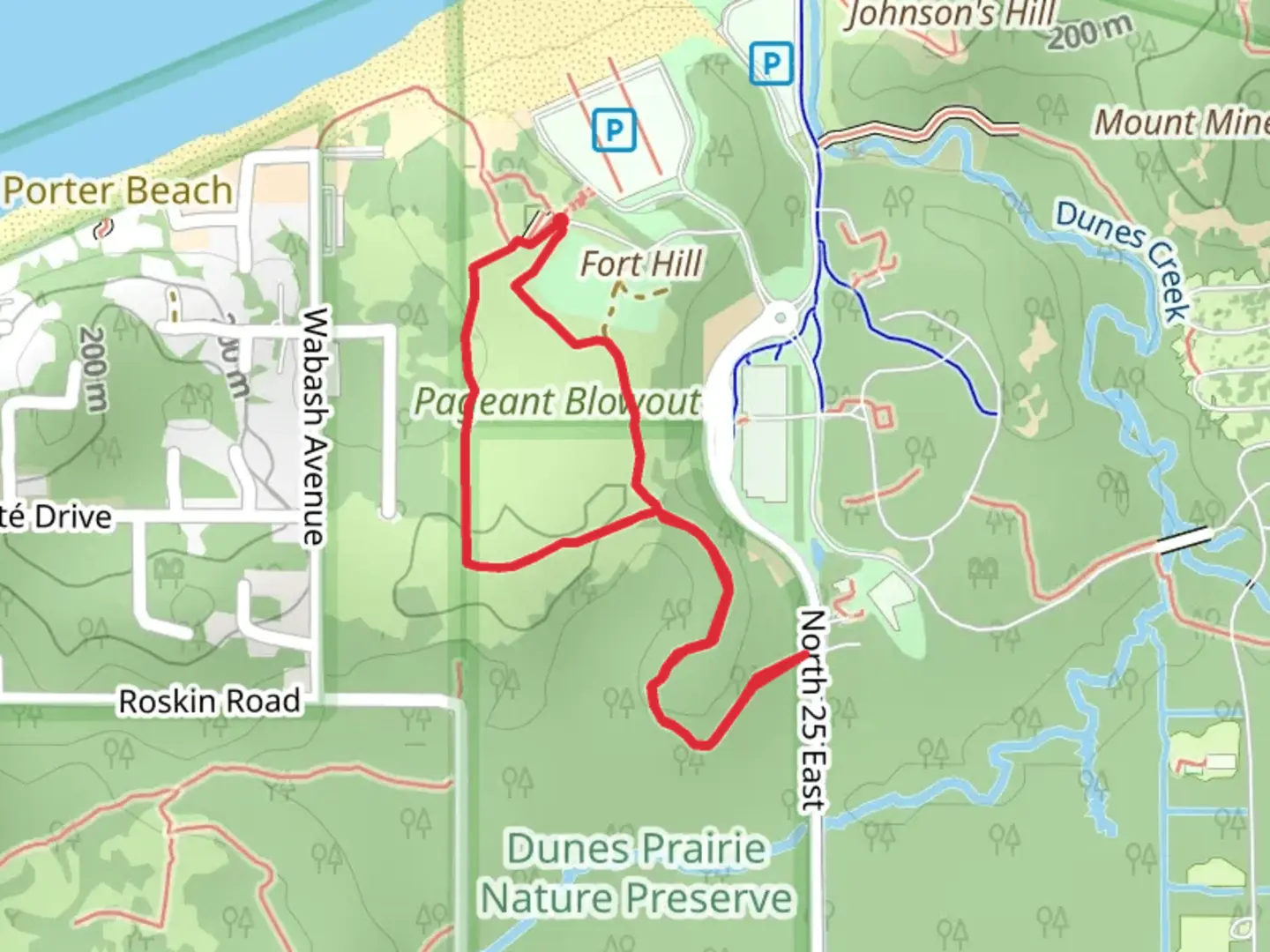 An image depicting the trail Trail 3 Loop - Pageant Blowout and its surrounding area.