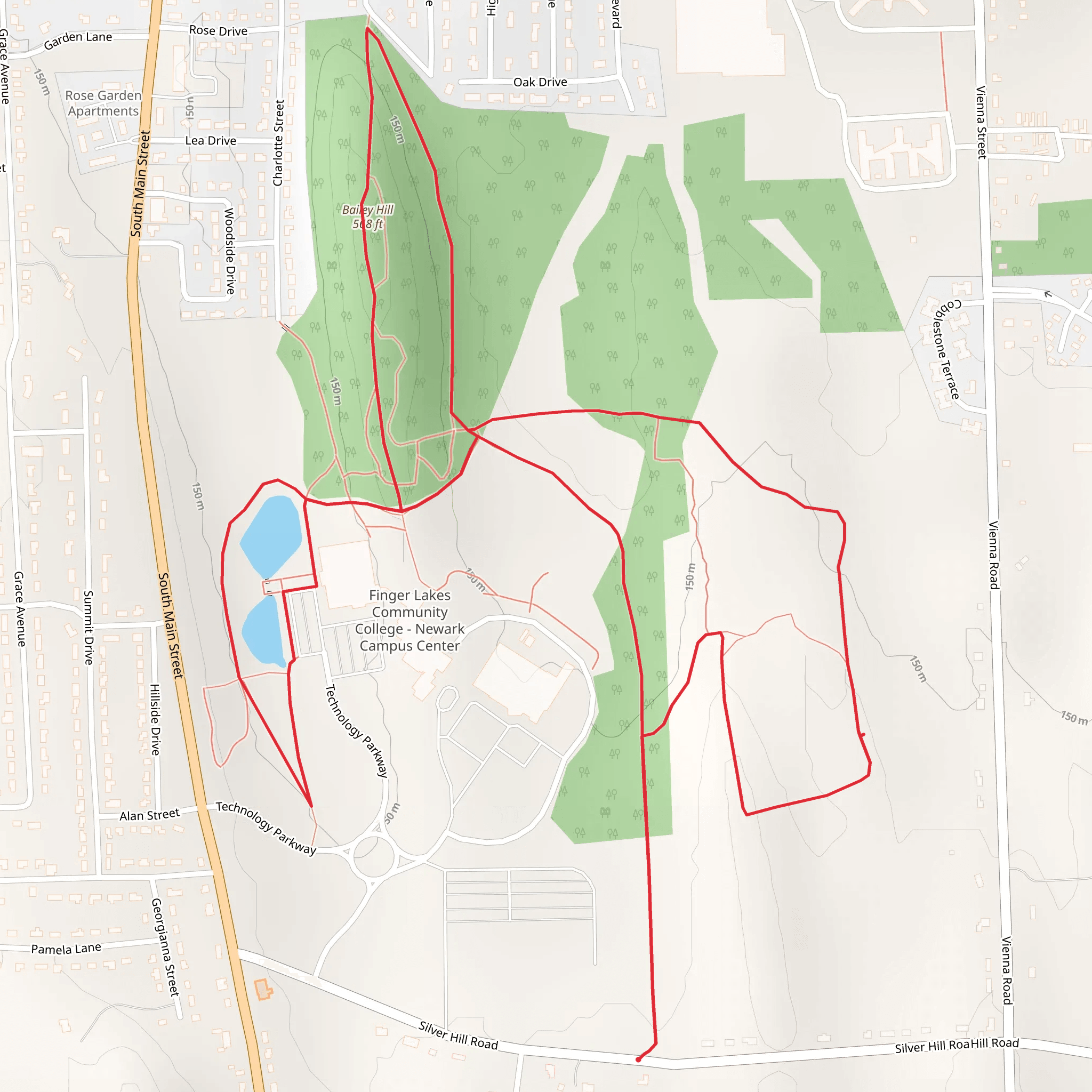 Bailey Hill Loop Trail mobile static map