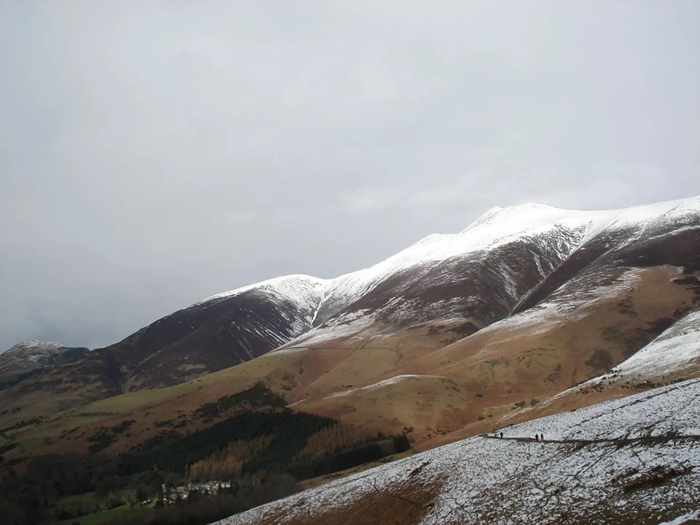 An image depicting the trail Lonscale Fell, Lonscale Peak and Skiddaw Little Man Loop and its surrounding area.