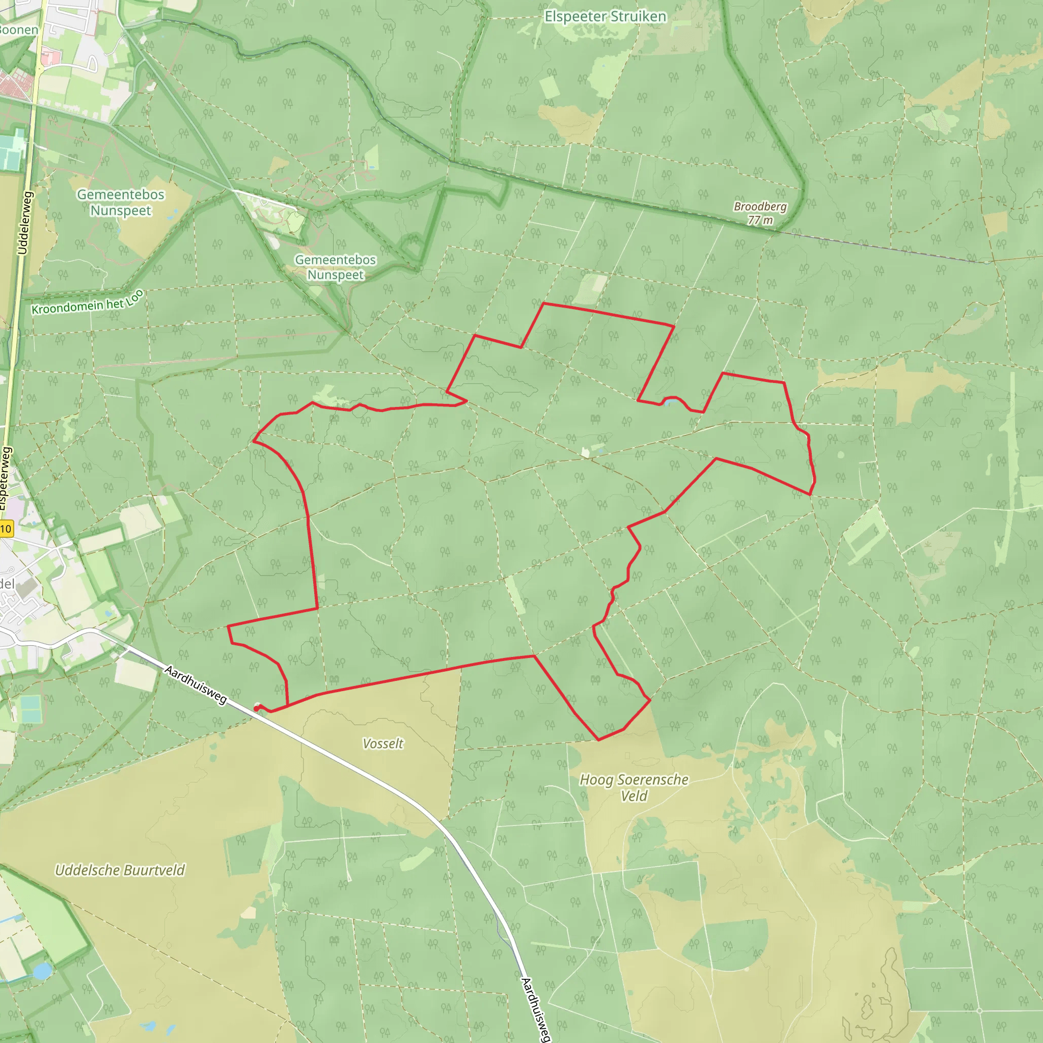 Uddelerheegde and Hertenbosch via Enk Weg mobile static map