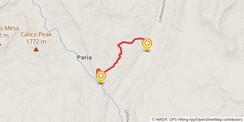Hayduke Trail alt 7 Map